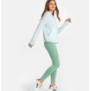 LuluWomen's Spring Jacket Breathable Quick Dry Yoga Gym Fitness Sport Top Outdoor Mountaineering Sun Protection Clothing Coat